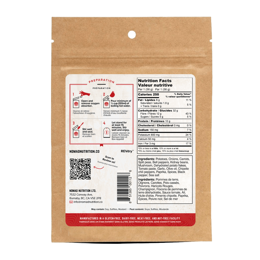 Nomad Nutrition Food Hungarian Goulash - 56 g plant-based_gluten-free-vegan_dehydrated
