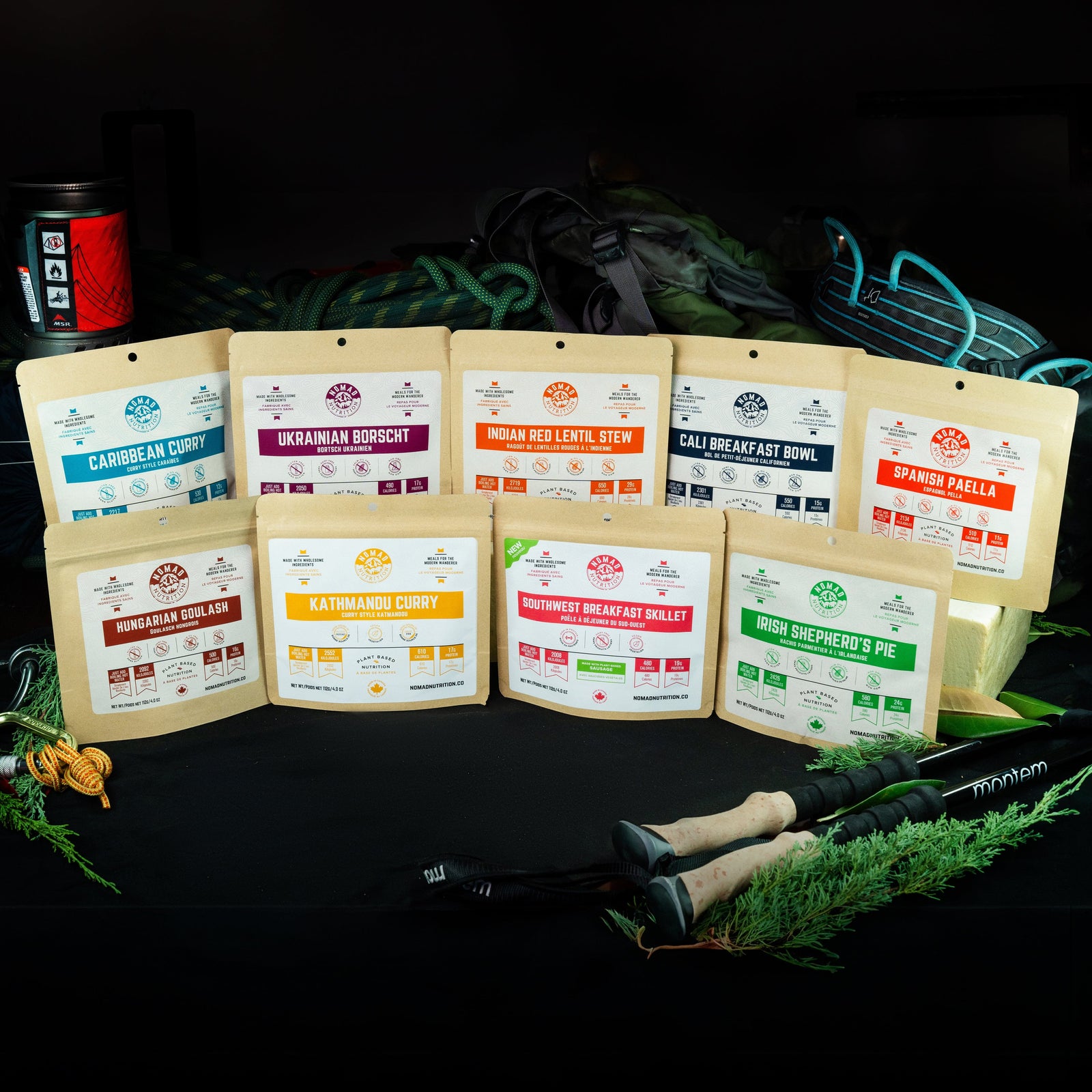 Nomad Nutrition Food Power Pack - 9 x 112gram plant-based_gluten-free-vegan_dehydrated