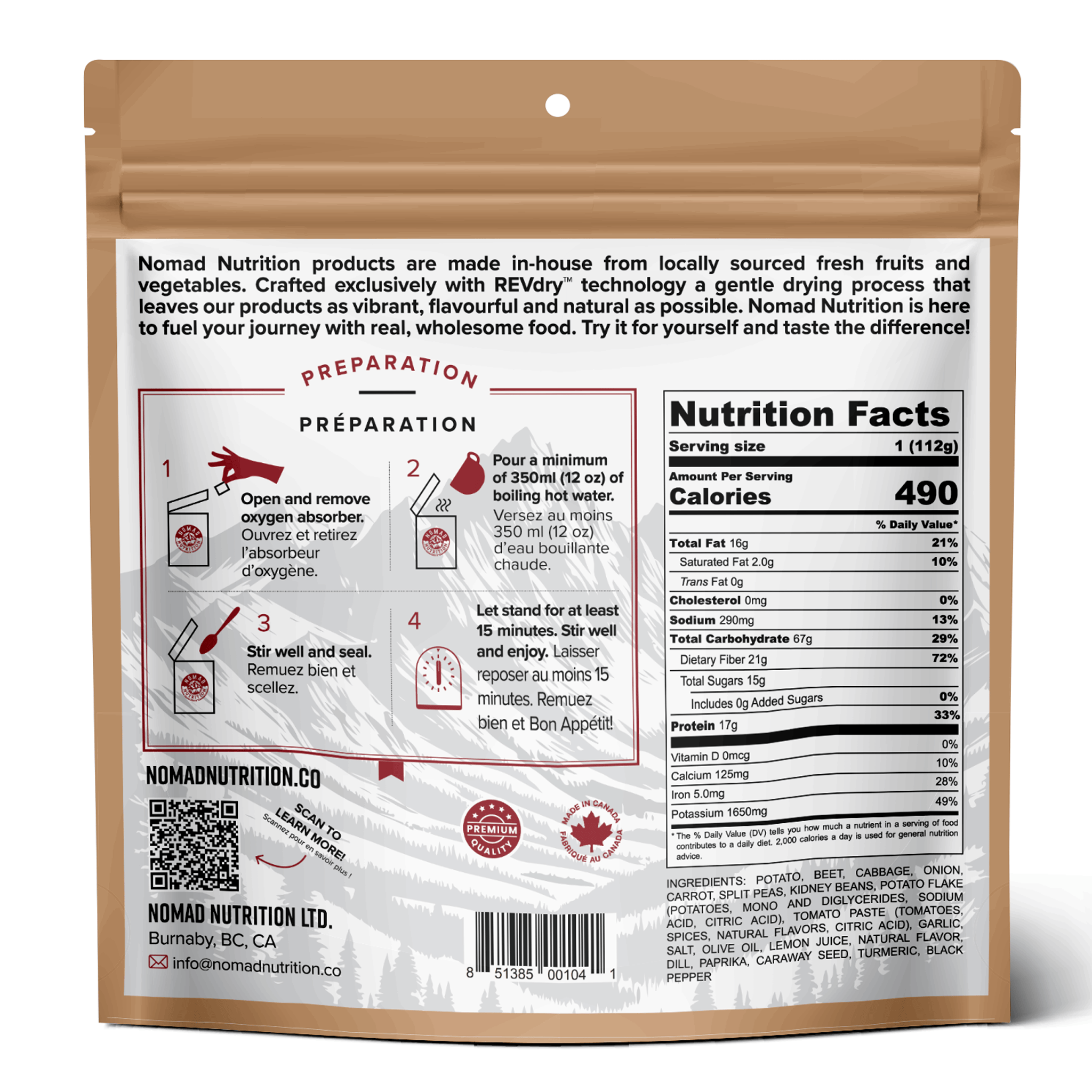 Nomad Nutrition Food Ukrainian Borscht plant-based_gluten-free-vegan_dehydrated