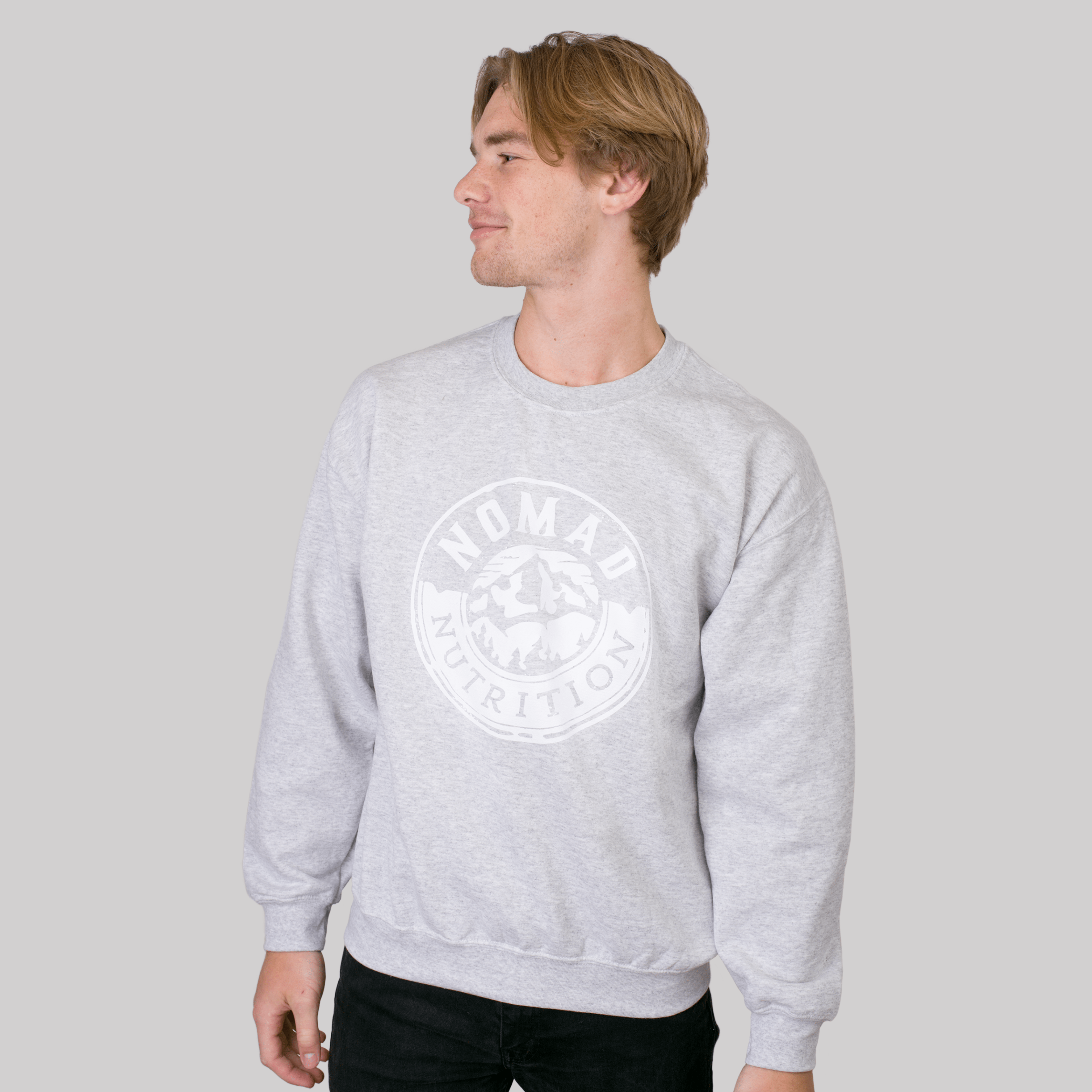 Nomad Nutrition Shadow Crew Neck Sweatshirt Swag Male Model Size XLarge