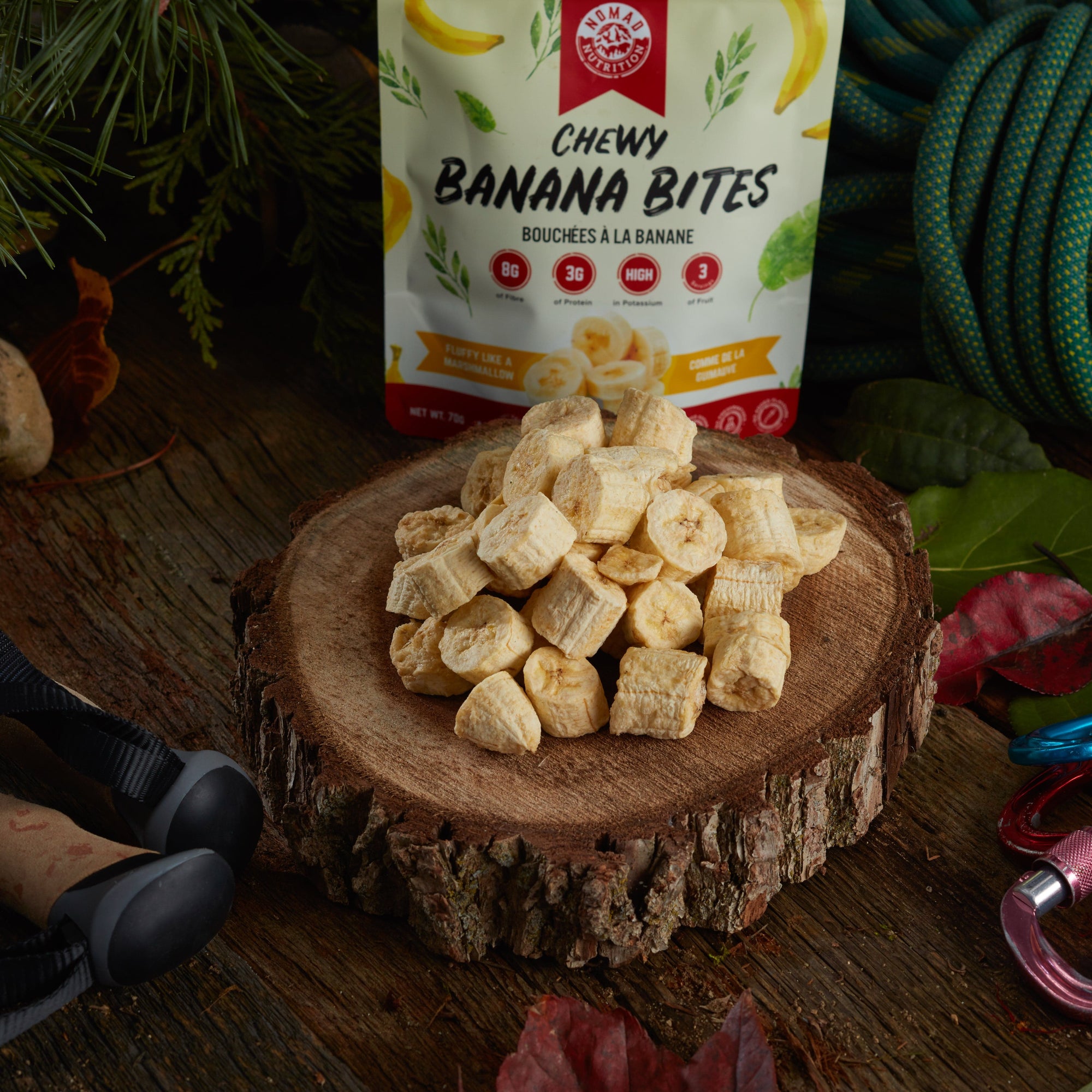 Nomad Nutrition Food Chewy Banana Bites plant-based_gluten-free-vegan_dehydrated