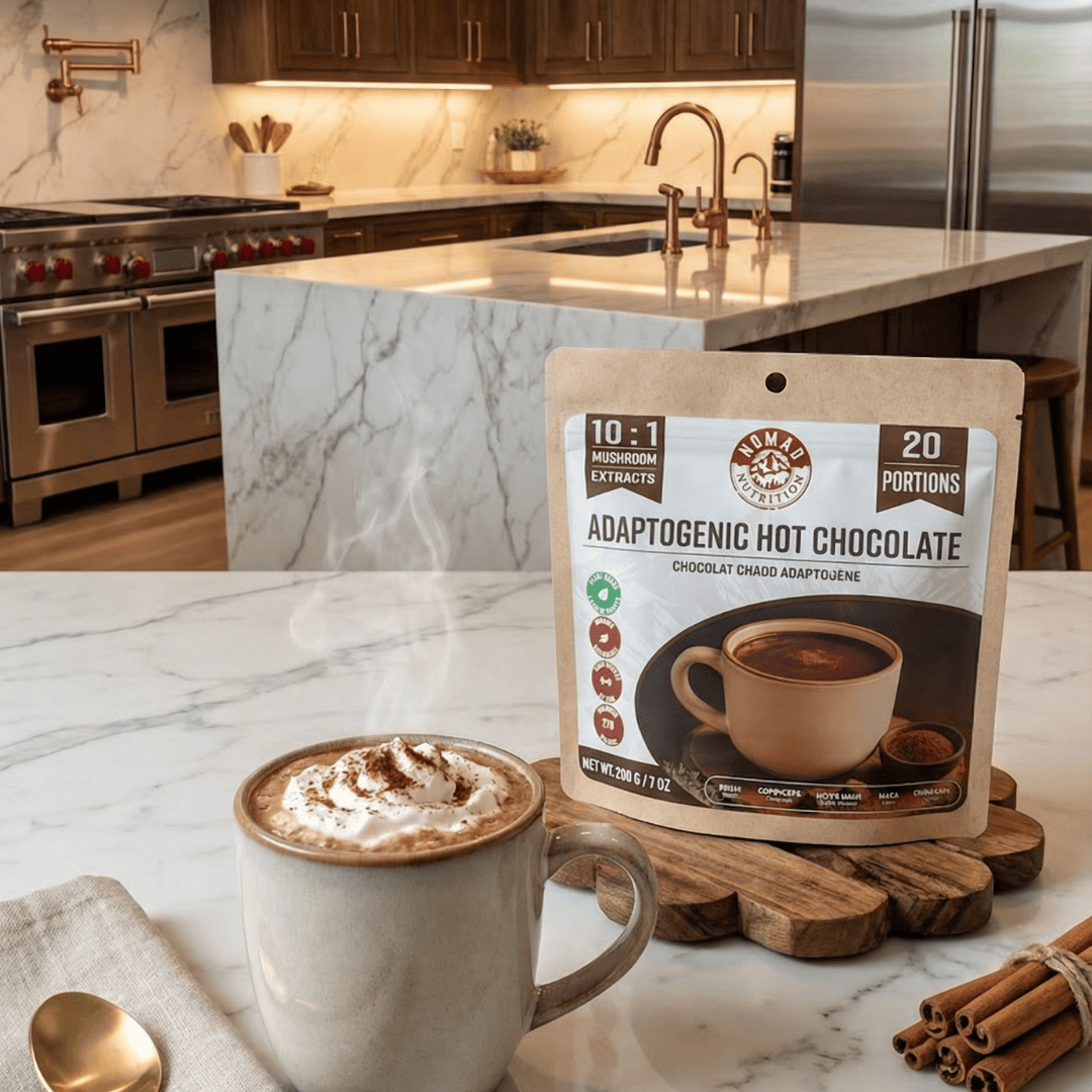 Nomad Nutrition Food Adaptogenic Hot Chocolate plant-based_gluten-free-vegan_dehydrated