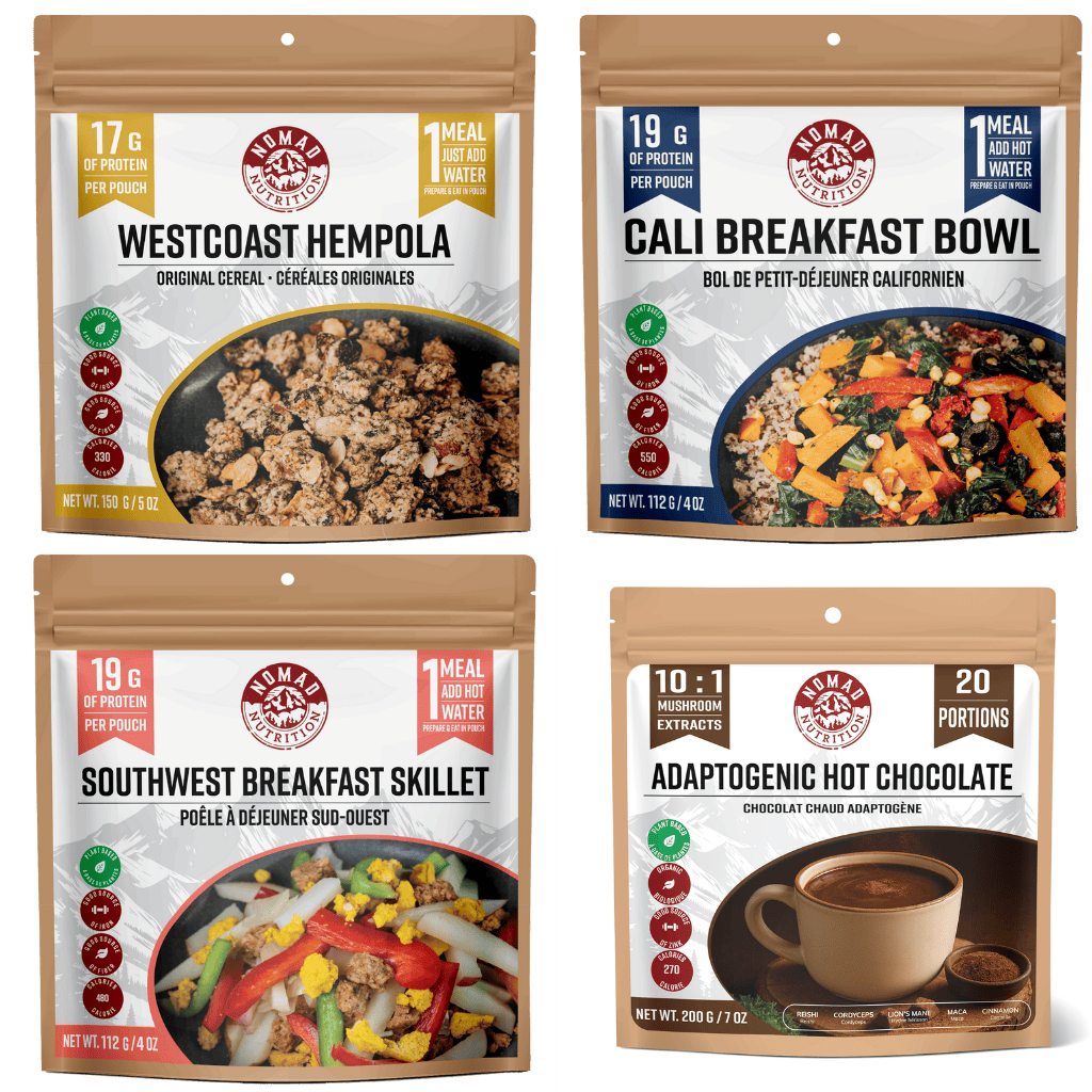 Nomad Nutrition Food Breakfast Pack plant-based_gluten-free-vegan_dehydrated