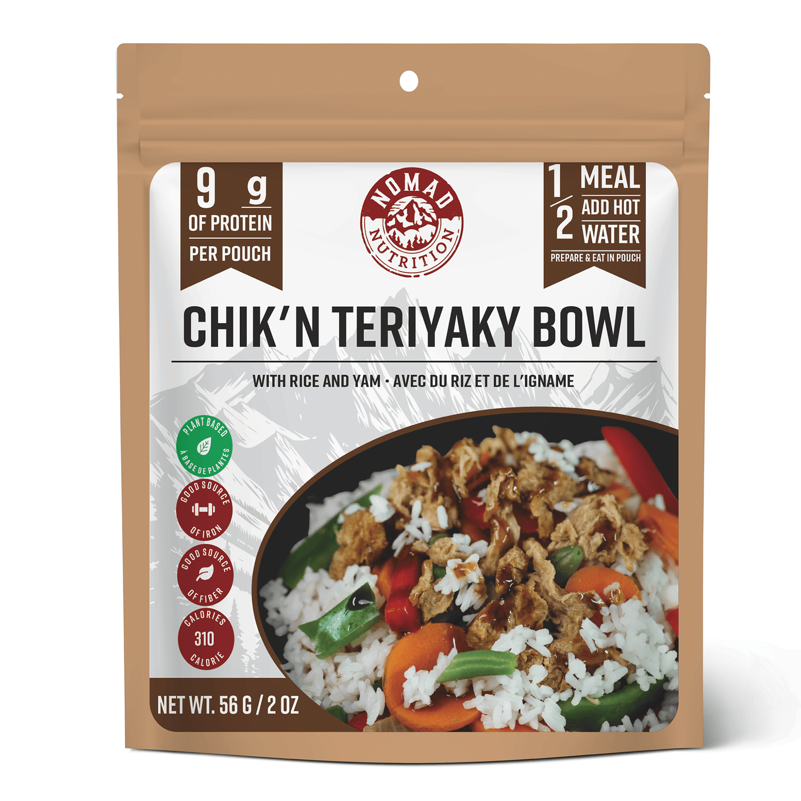 Nomad Nutrition Food Chick'n Teriyaki Bowl - 56 g plant-based_gluten-free-vegan_dehydrated