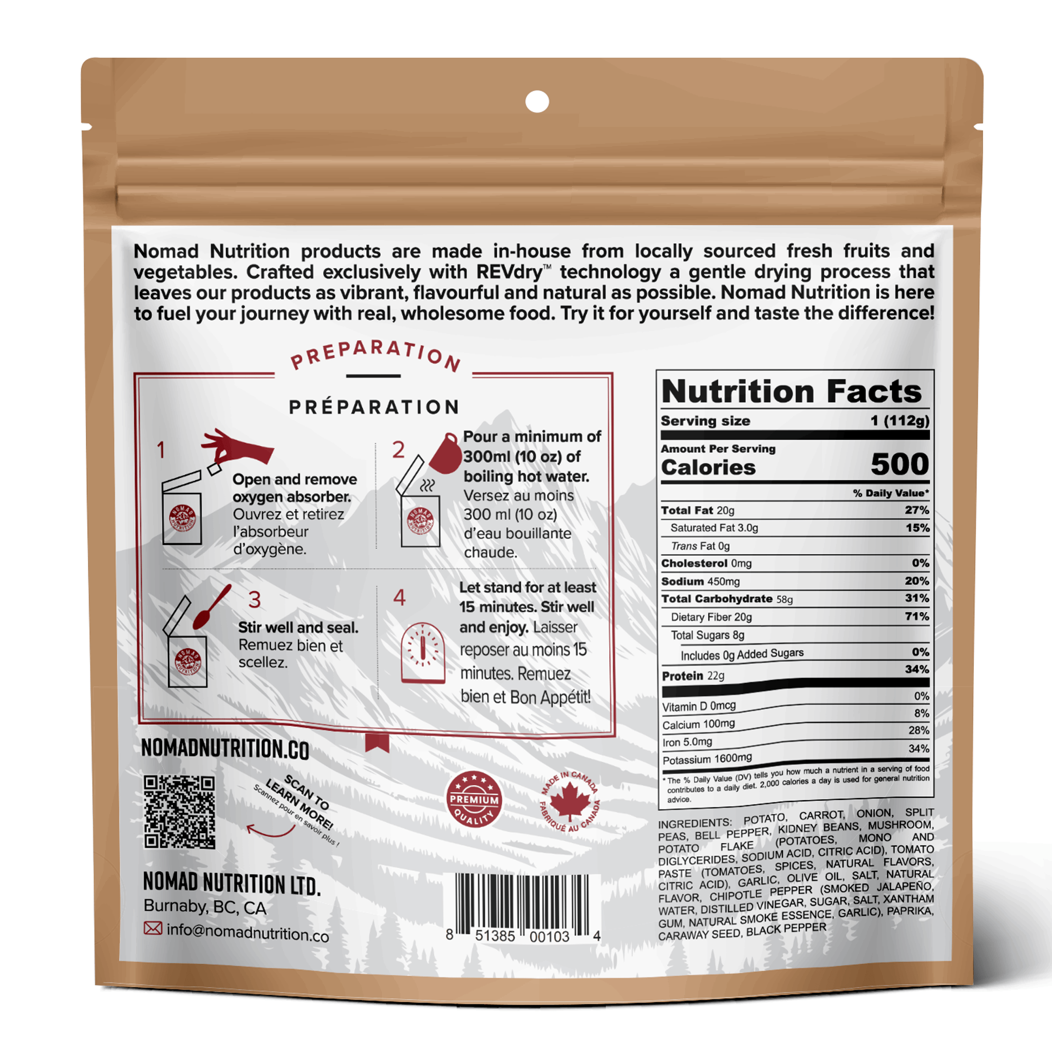 Nomad Nutrition Food Hungarian Goulash plant-based_gluten-free-vegan_dehydrated