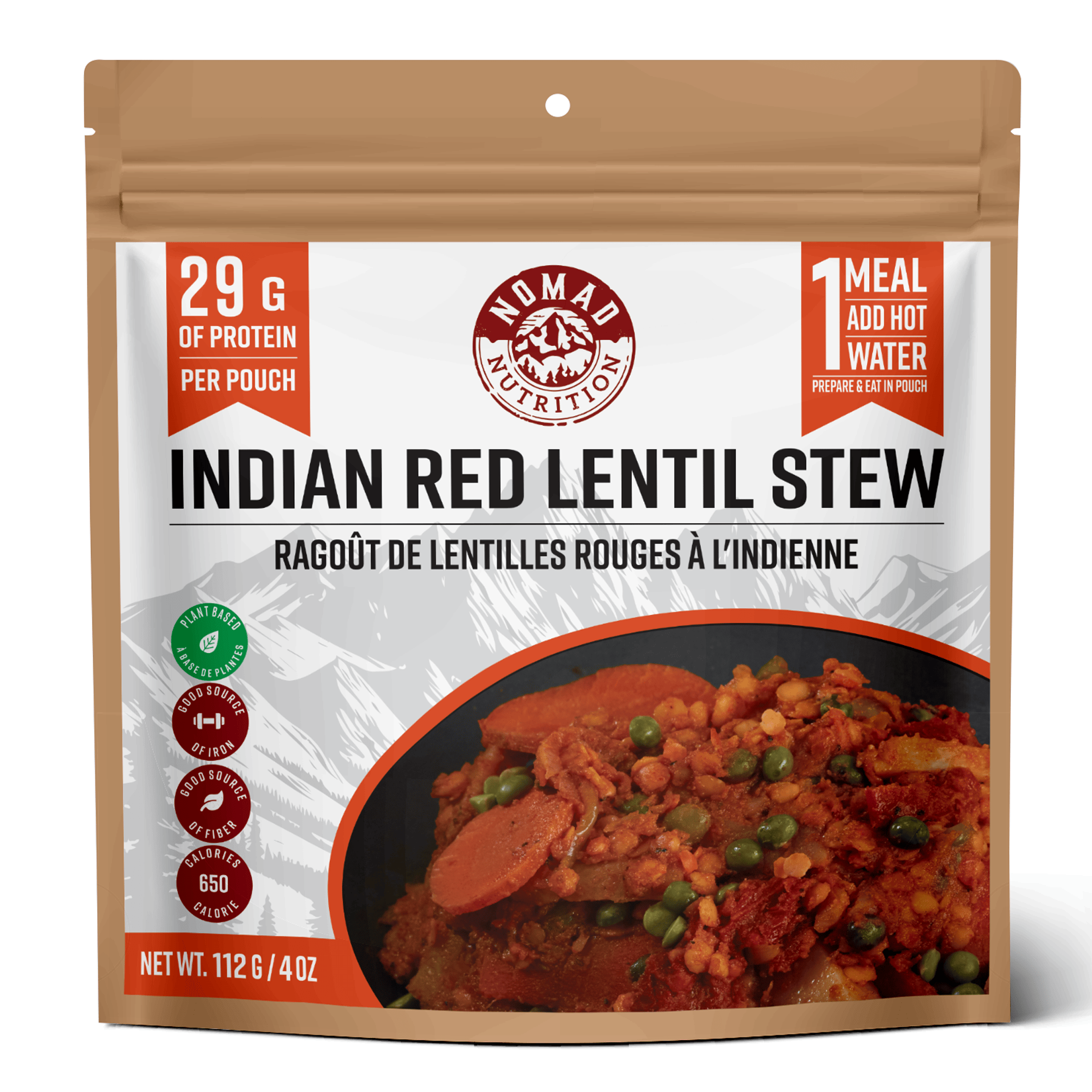 Nomad Nutrition Food Indian Red Lentil Stew plant-based_gluten-free-vegan_dehydrated