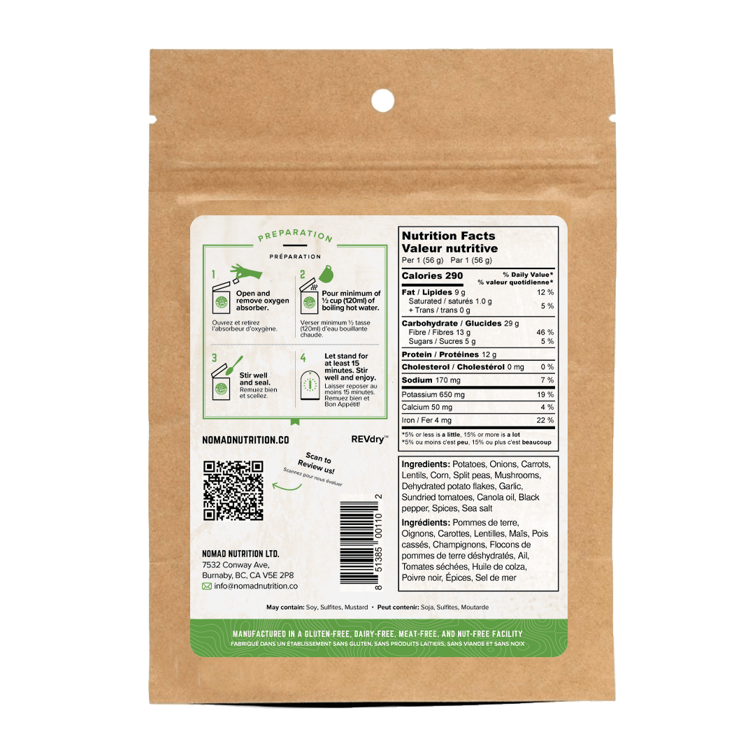 Nomad Nutrition Food Irish Shepherd's Pie - 56 g plant-based_gluten-free-vegan_dehydrated