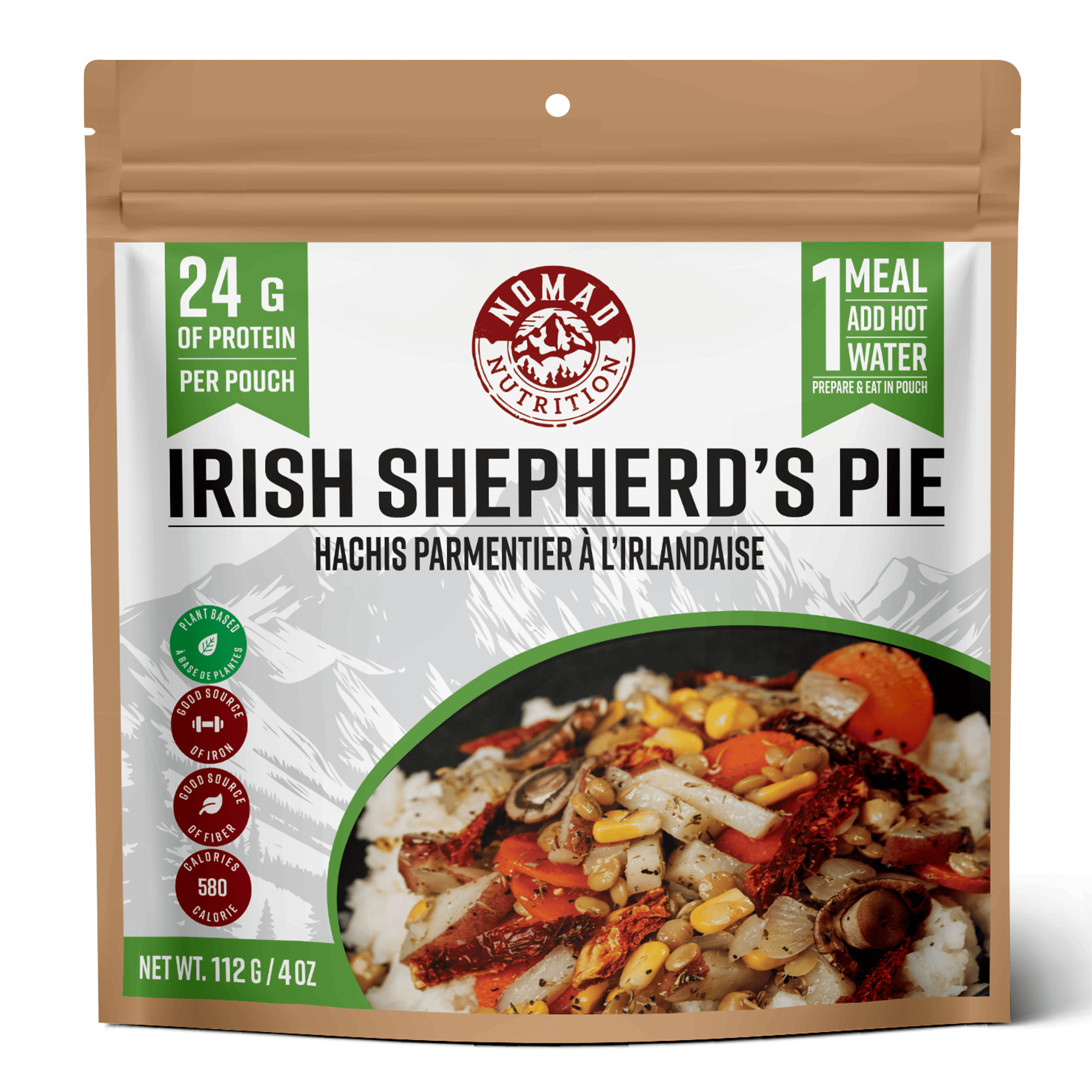 Nomad Nutrition Food Irish Shepherd's Pie plant-based_gluten-free-vegan_dehydrated
