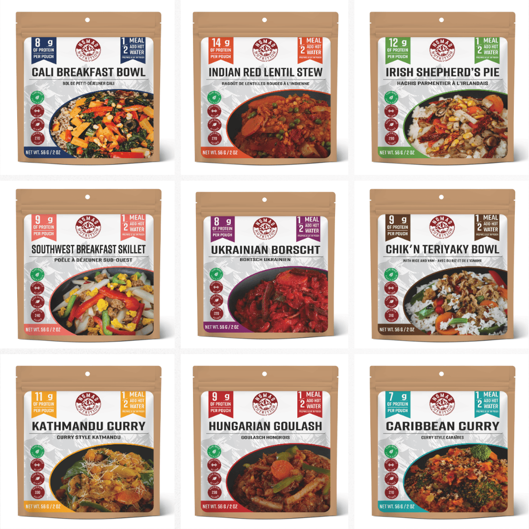 Nomad Nutrition Food Sampler Pack plant-based_gluten-free-vegan_dehydrated