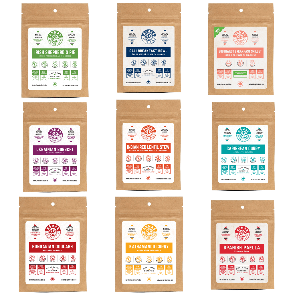 Nomad Nutrition Food Sampler Pack plant-based_gluten-free-vegan_dehydrated