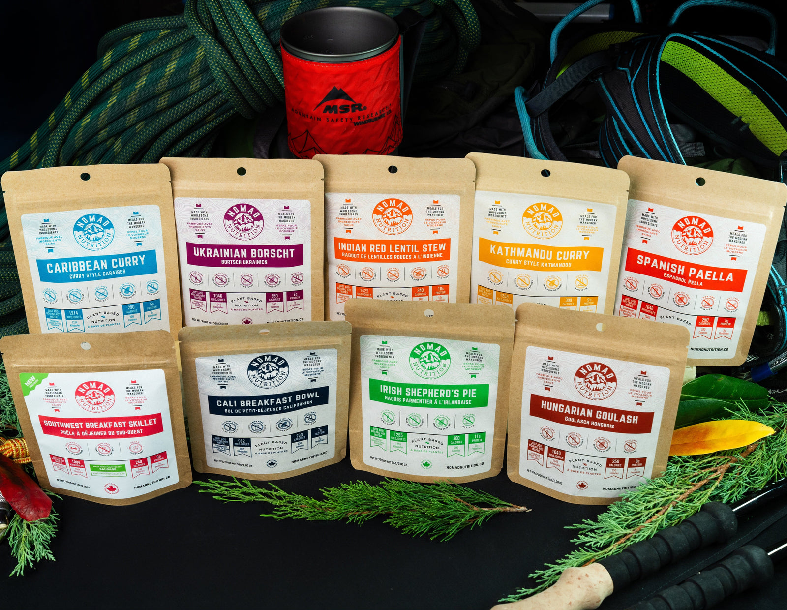 Nomad Nutrition Food Sampler Pack plant-based_gluten-free-vegan_dehydrated