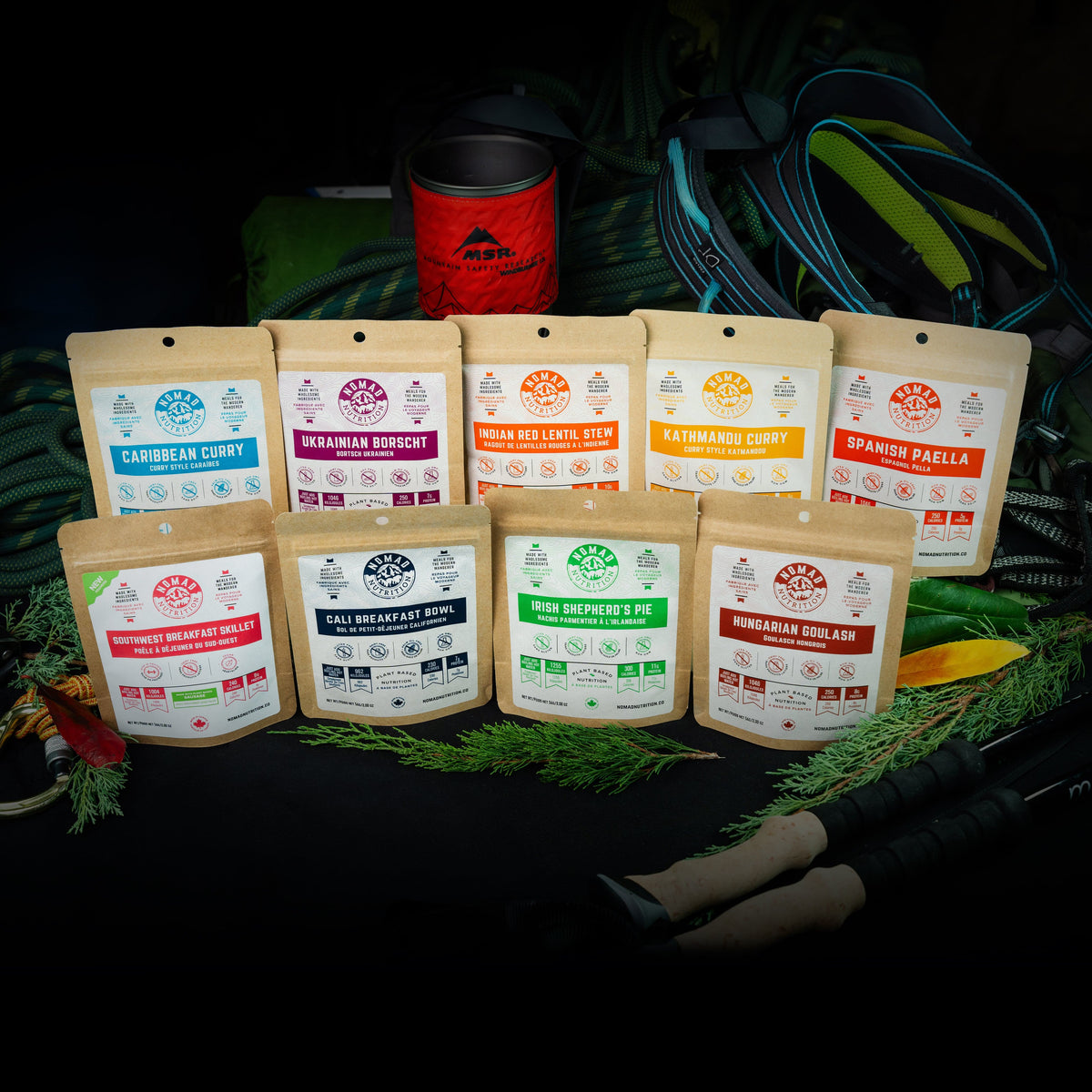 Nomad Nutrition Food Sampler Pack plant-based_gluten-free-vegan_dehydrated