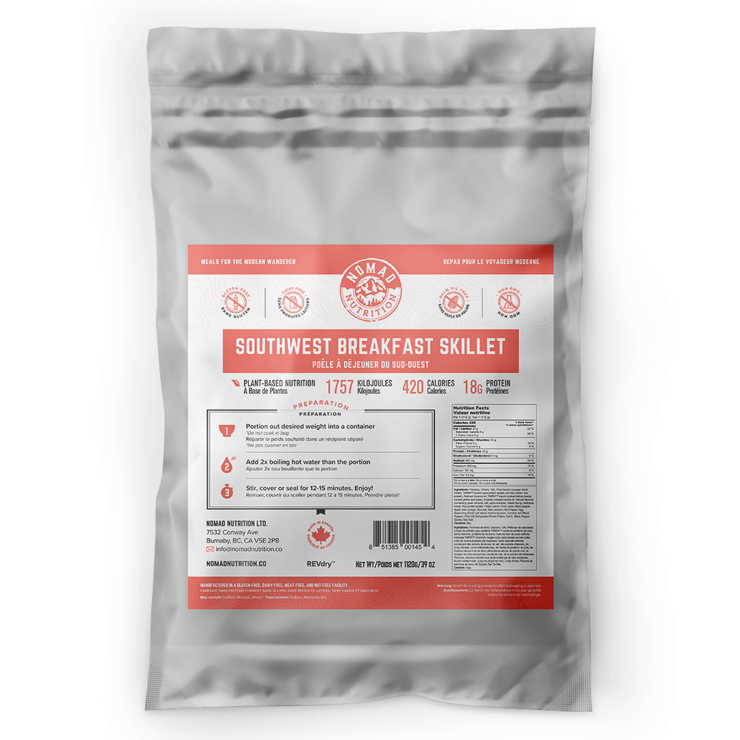 Nomad Nutrition Food Southwest Breakfast Skillet 10 Serving Bulk Bag - 1120 grams plant-based_gluten-free-vegan_dehydrated