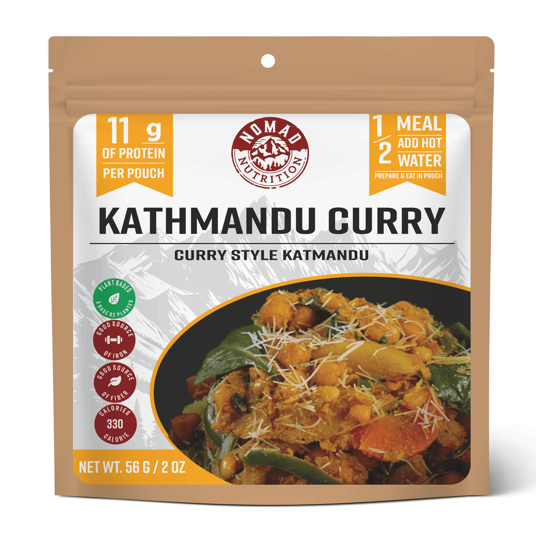 NomadNutrition Food Kathmandu Curry - Half Serving plant-based_gluten-free-vegan_dehydrated