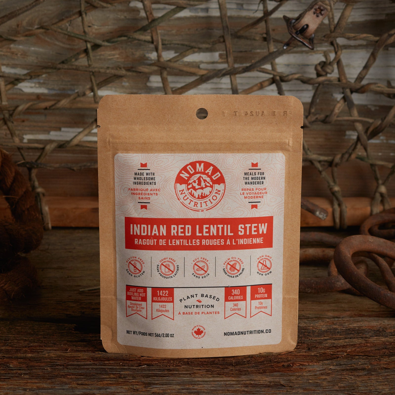 Nomad Nutrition Food Indian Red Lentil Stew - 56 g plant-based_gluten-free-vegan_dehydrated