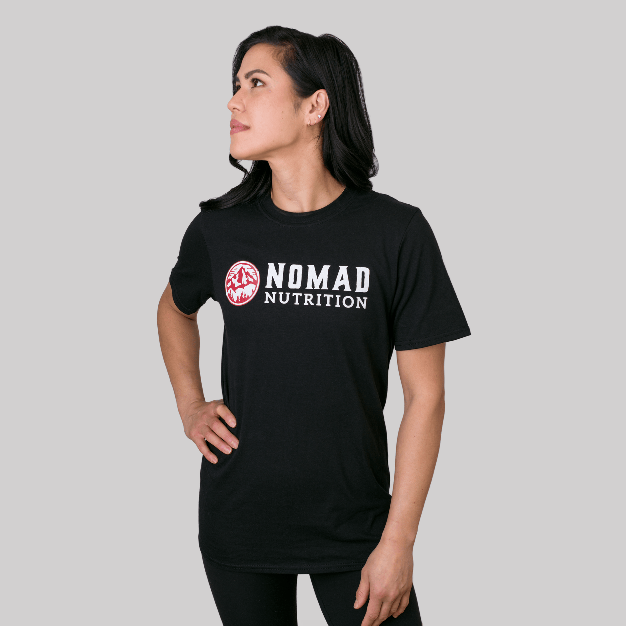 Nomad Nutrition Shadow T-shirt female model wearing small